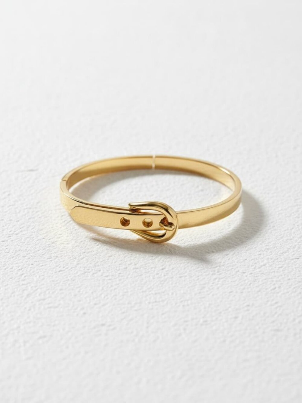 14k Gold-Plated Belt-Buckle Bangle